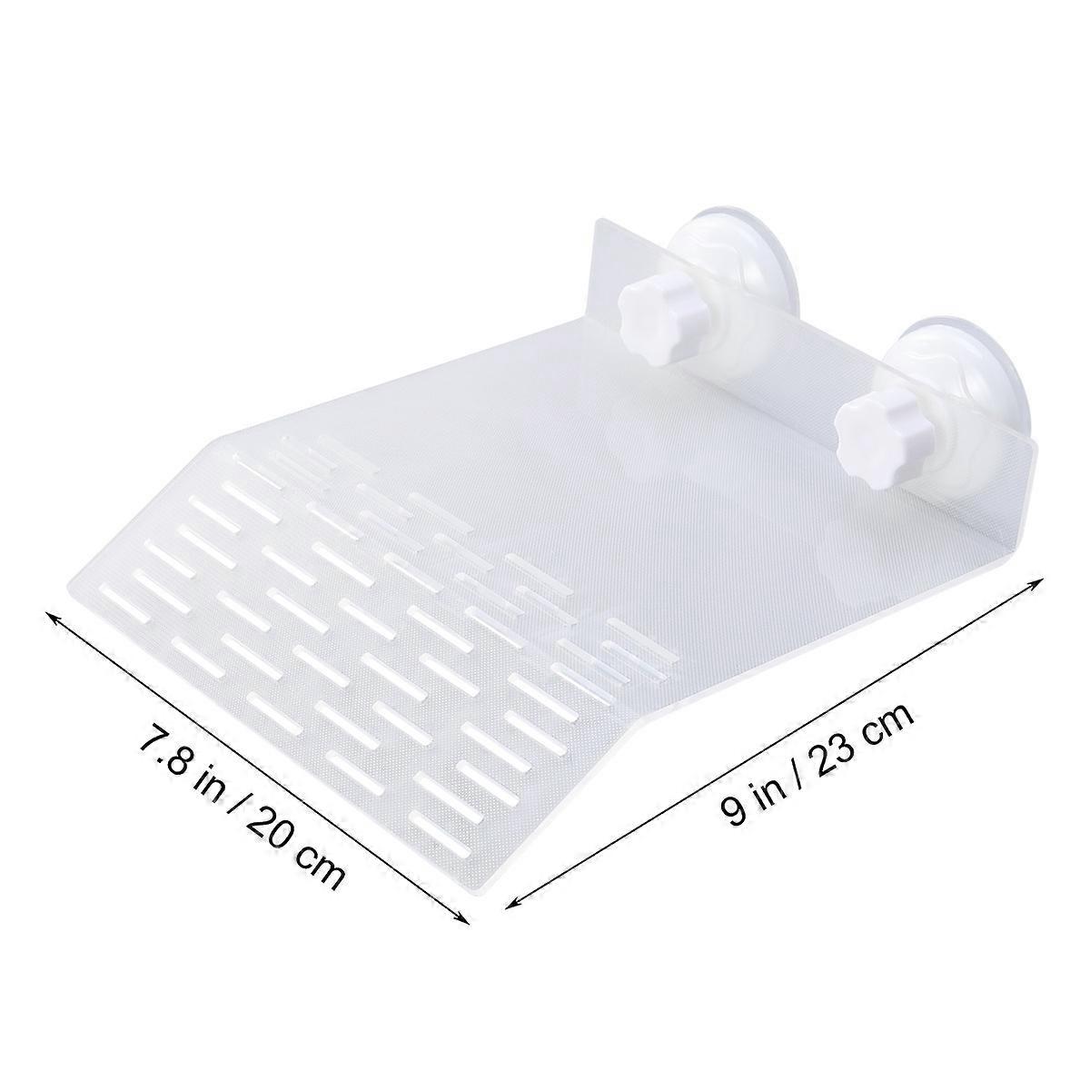 Acrylic Turtle Platform Basking Dock with Suction Cups 1 Piece in White
