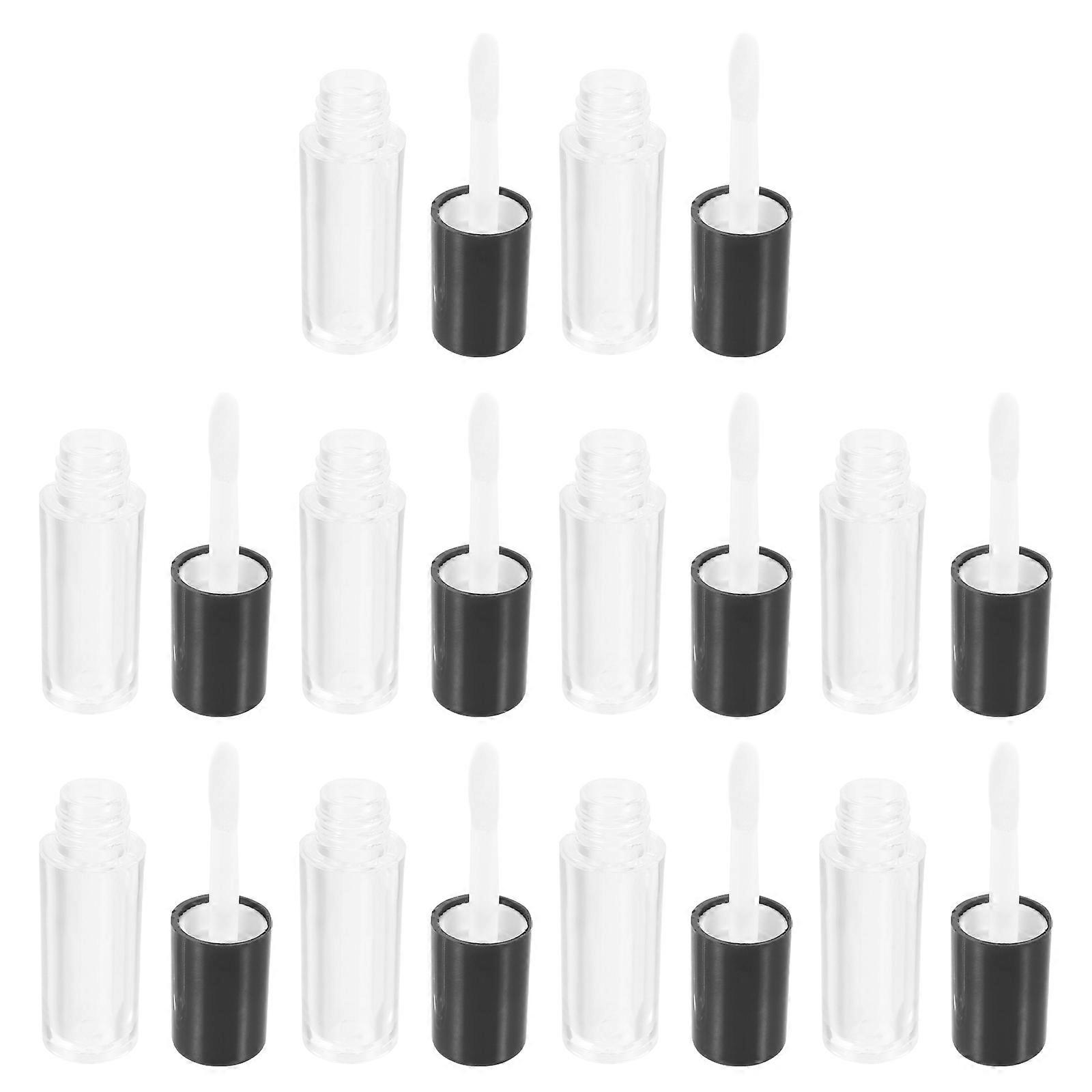 Lip Glazes Tubes Stylish Lip Gloss Container for Storage 10Pcs Black