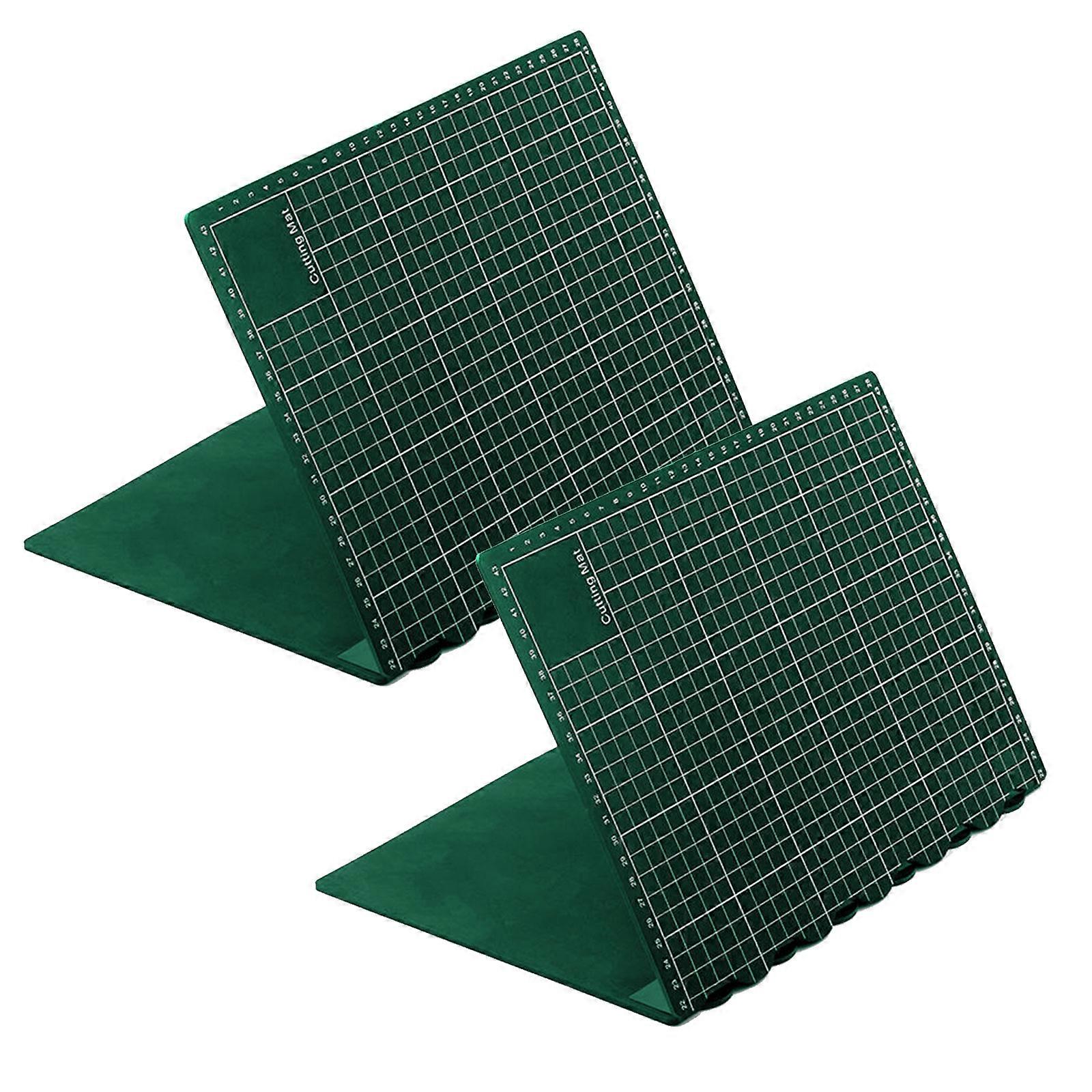 2Pieces Multipurpose Foldable Cutting Mat Rotating Jewelry Making Tool for Craft Enthusiasts Students PP Construction Multicolor