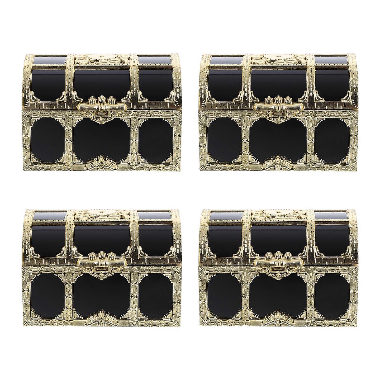 Decorative Pirate Storage Box Plastic Treasure Chest for Storage Use 12Pcs