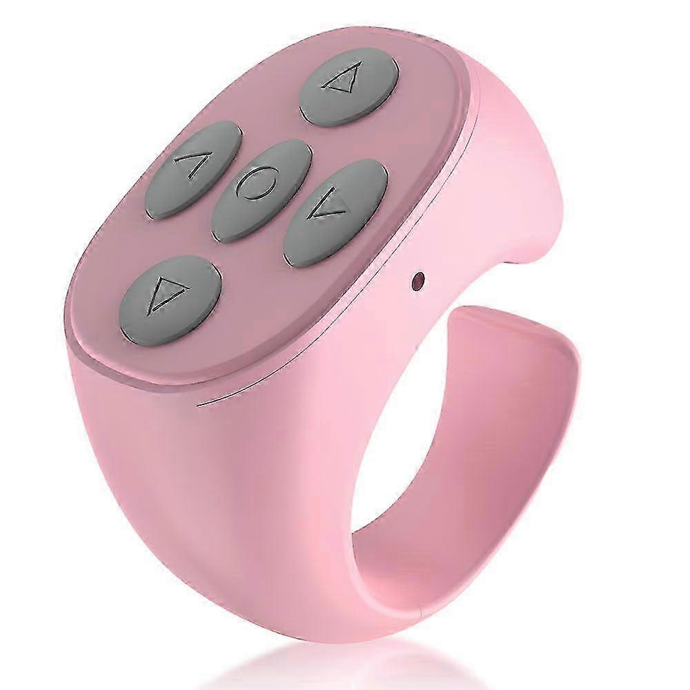 2026 Wireless Bluetooth, Bluetooth Scrolling Ring, Phone Screen Clicker (Pink Ring)