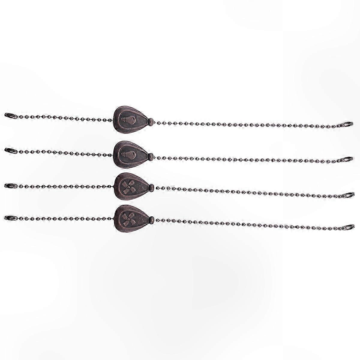 4-Pack Decorative Ceiling Fan Pull Chains, Bronze Pendant Extension for Lighting and Fans