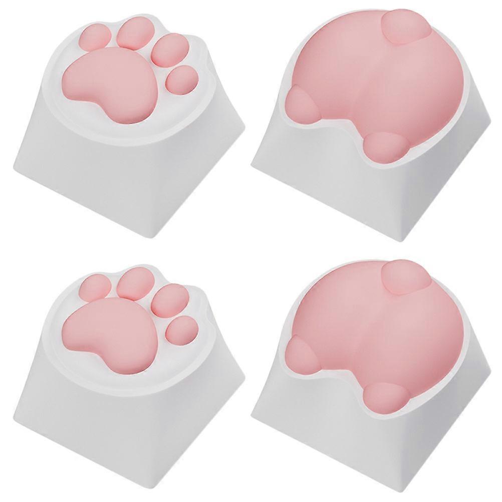 Cat Paw Keycaps for Mechanical Keyboard Compatible 4Pcs Gaming Resin Keycaps