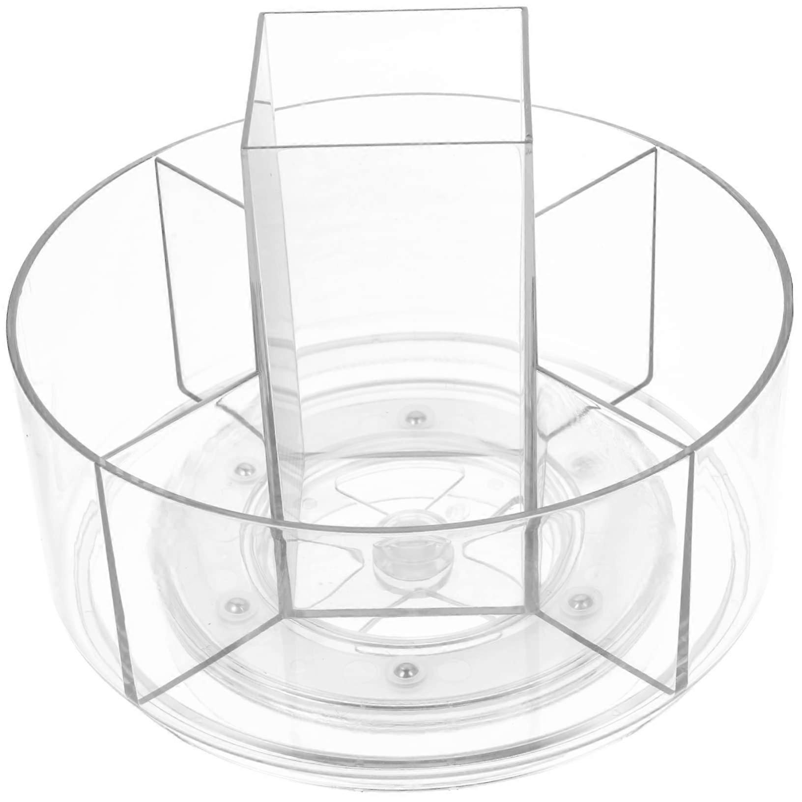 Rotating Makeup Organizer 360 Degree Cosmetic Storage Rack MultiLayer Clear Durable Design 17.5CM