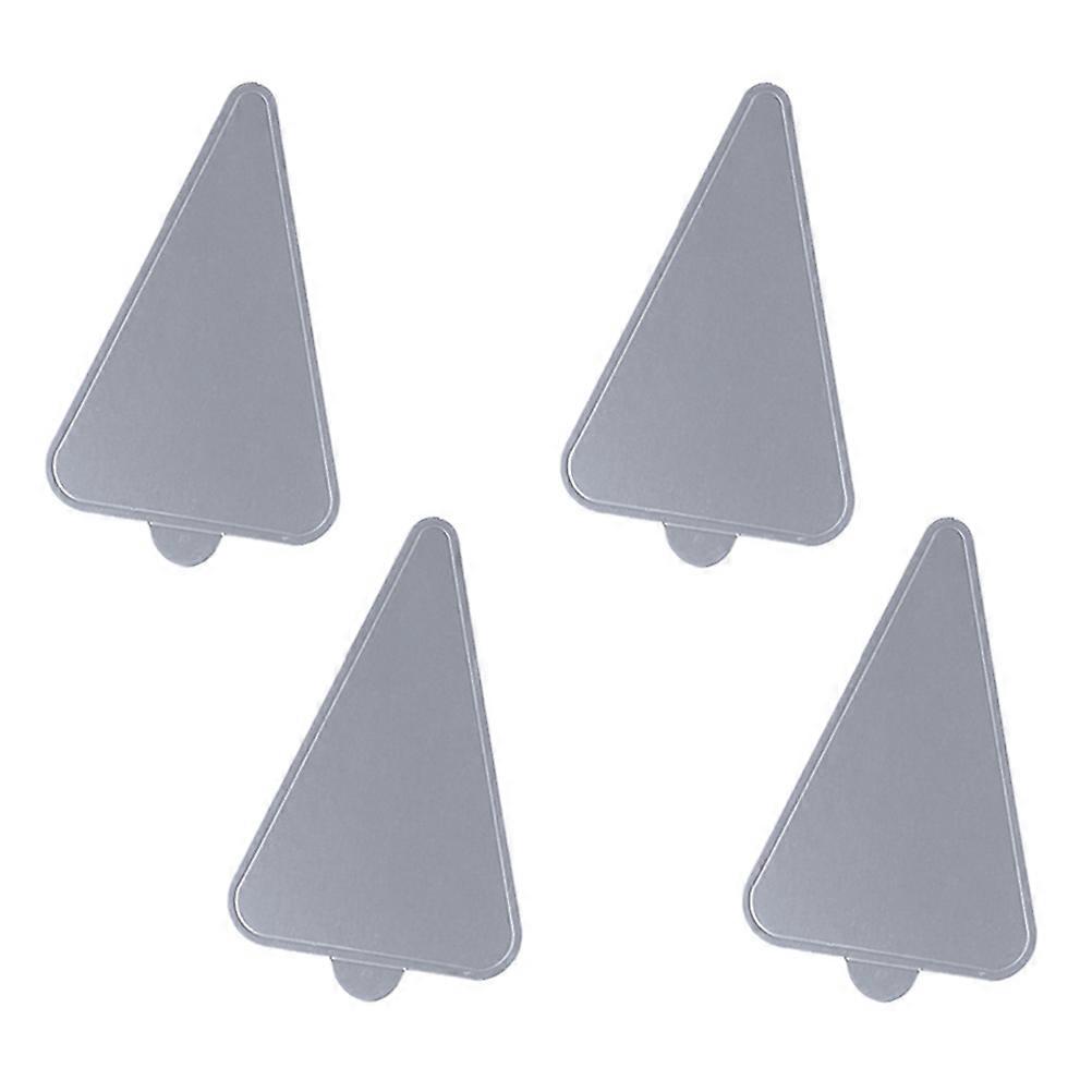Egg Cake Paper Tray Silver Triangle Mousse Mats for Cake Serving Base 100Pcs