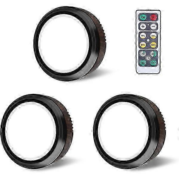 Bench Lighting Battery Powered. LED Puck Lamp with Remote Control Gift