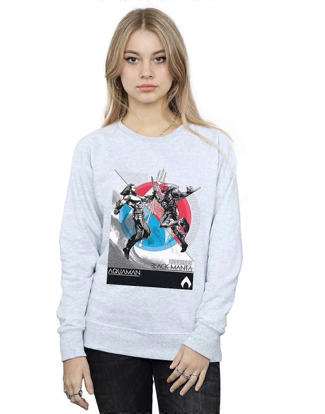 DC Comics Women's Aquaman Vs Black Manta Sweatshirt
