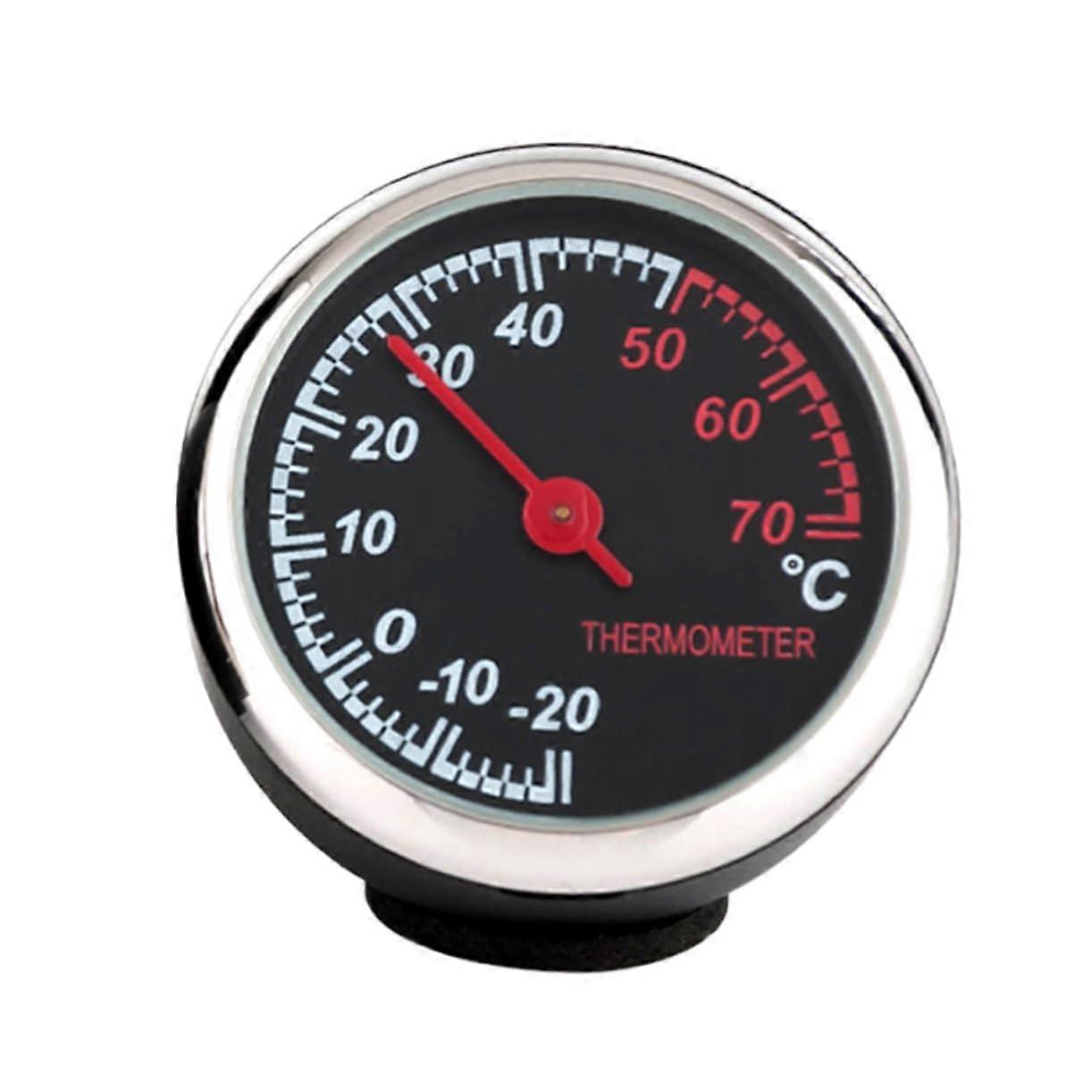 Luminous Car Dashboard Clock with Thermometer, Night Display, Easy Vent Mount for Auto