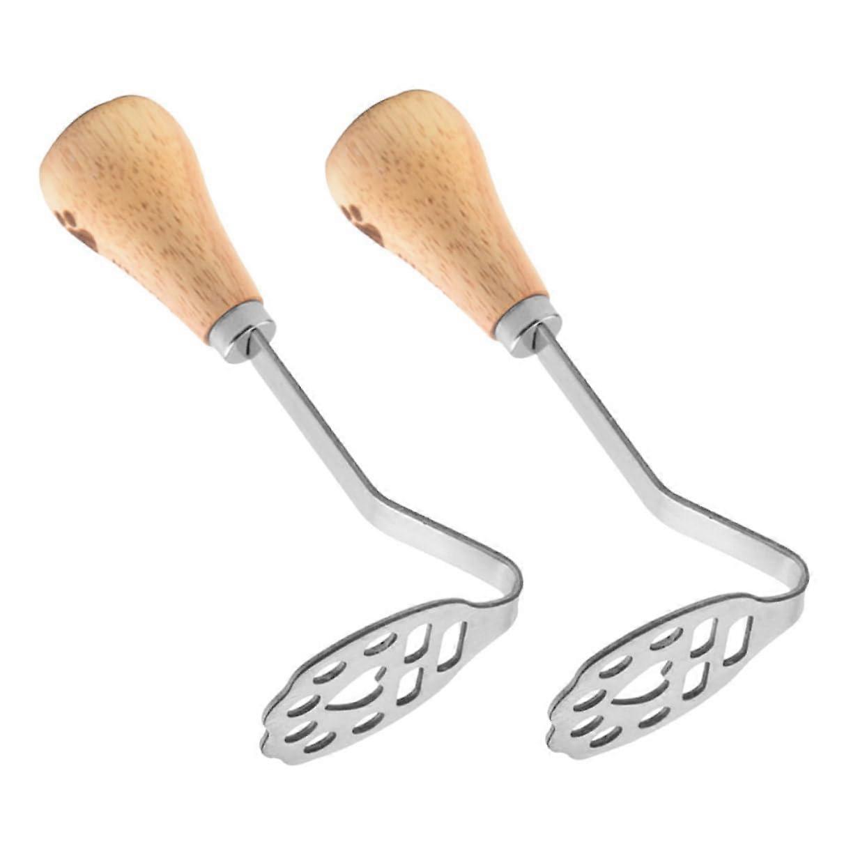 2pcs Stainless Steel Potato Masher Tool with Ergonomic Grip for MultiVegetable Use