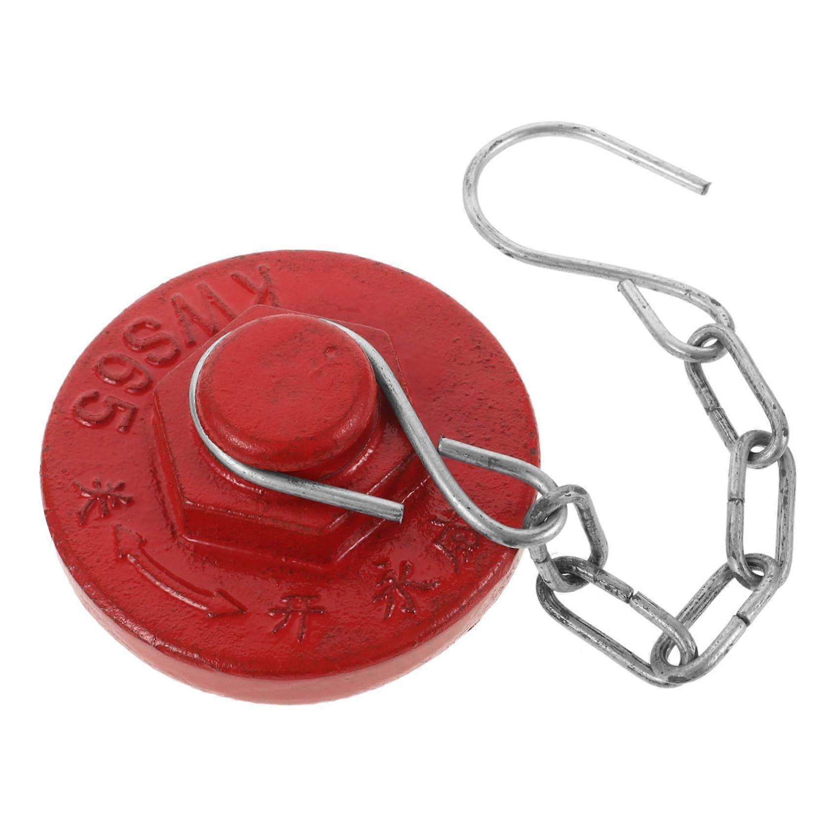 Fire Hydrant Cap with Chain, Durable Iron Construction, Weather Resistant for Outdoor Use