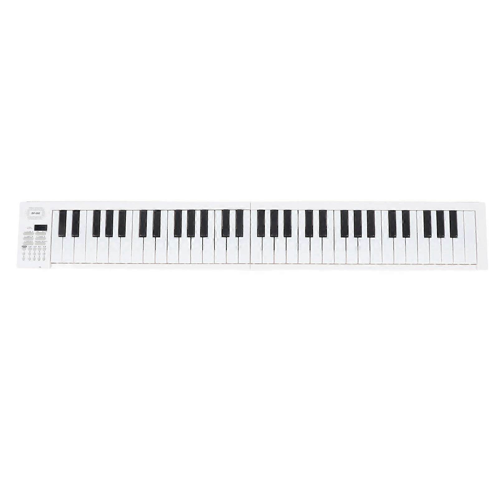 Foldable 61 Key Piano Keyboard with Recording and Playback for Beginners and Professionals Blue