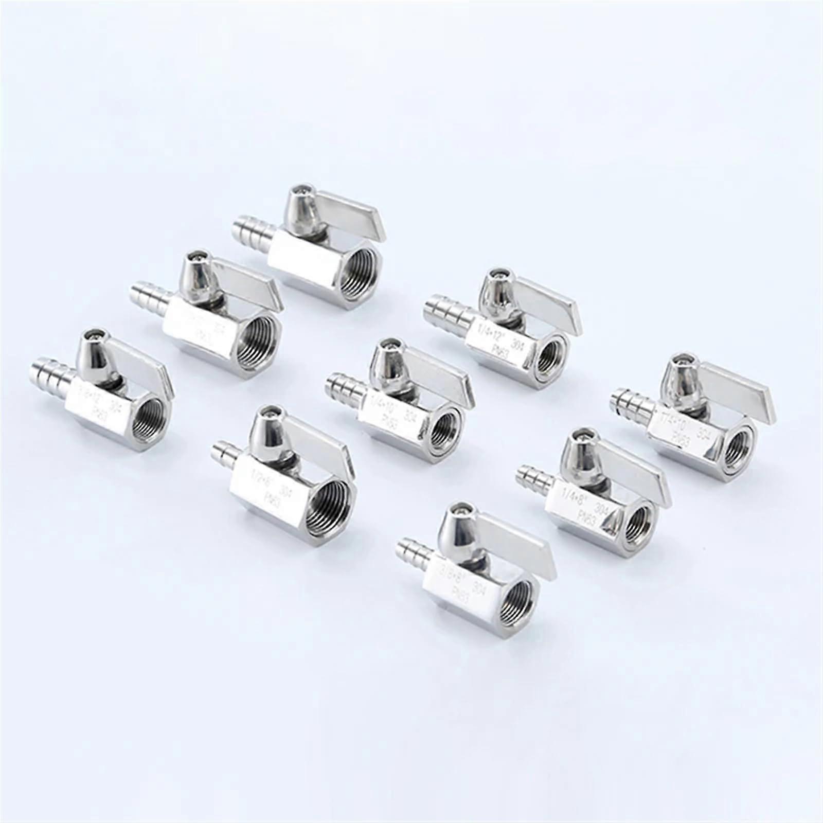 1/4' Stainless Steel Mini Ball Valve 8mm External Thread LeakProof Easy Flow Control