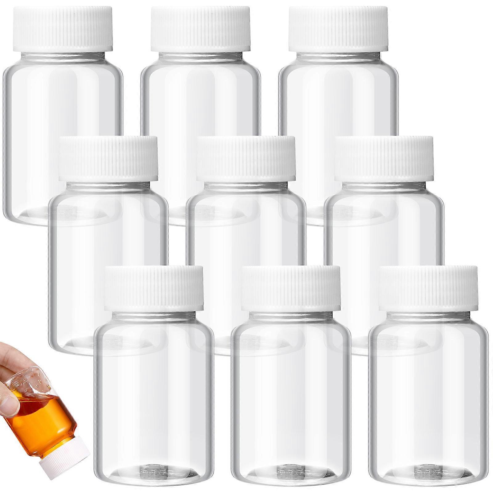 Clear Container Bottle Pet Pill Dispenser for Storage 60Pcs with White Lid