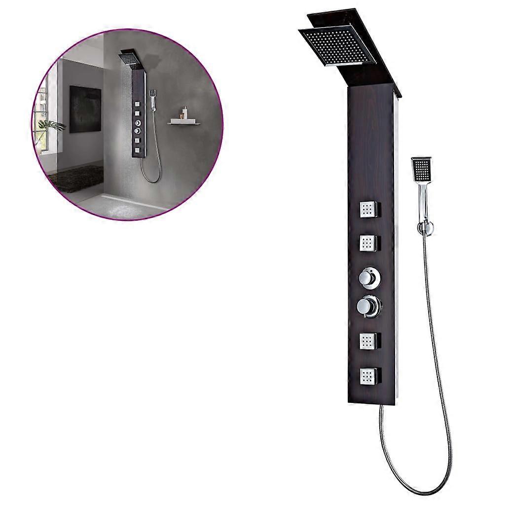 vidaXL Douche paneelsysteem glas bruin