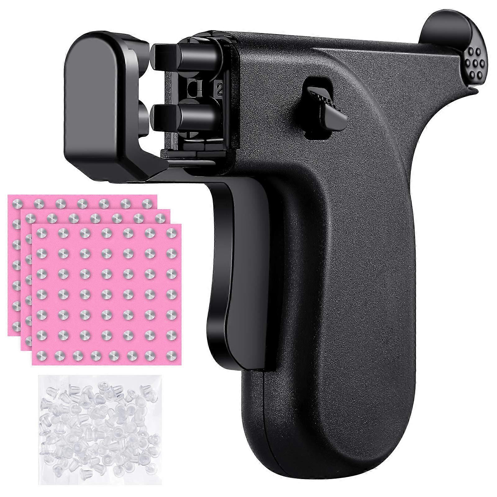 Ear Piercing Kit with Studs and Backs, Professional Piercing Gun for Home and Salon Use