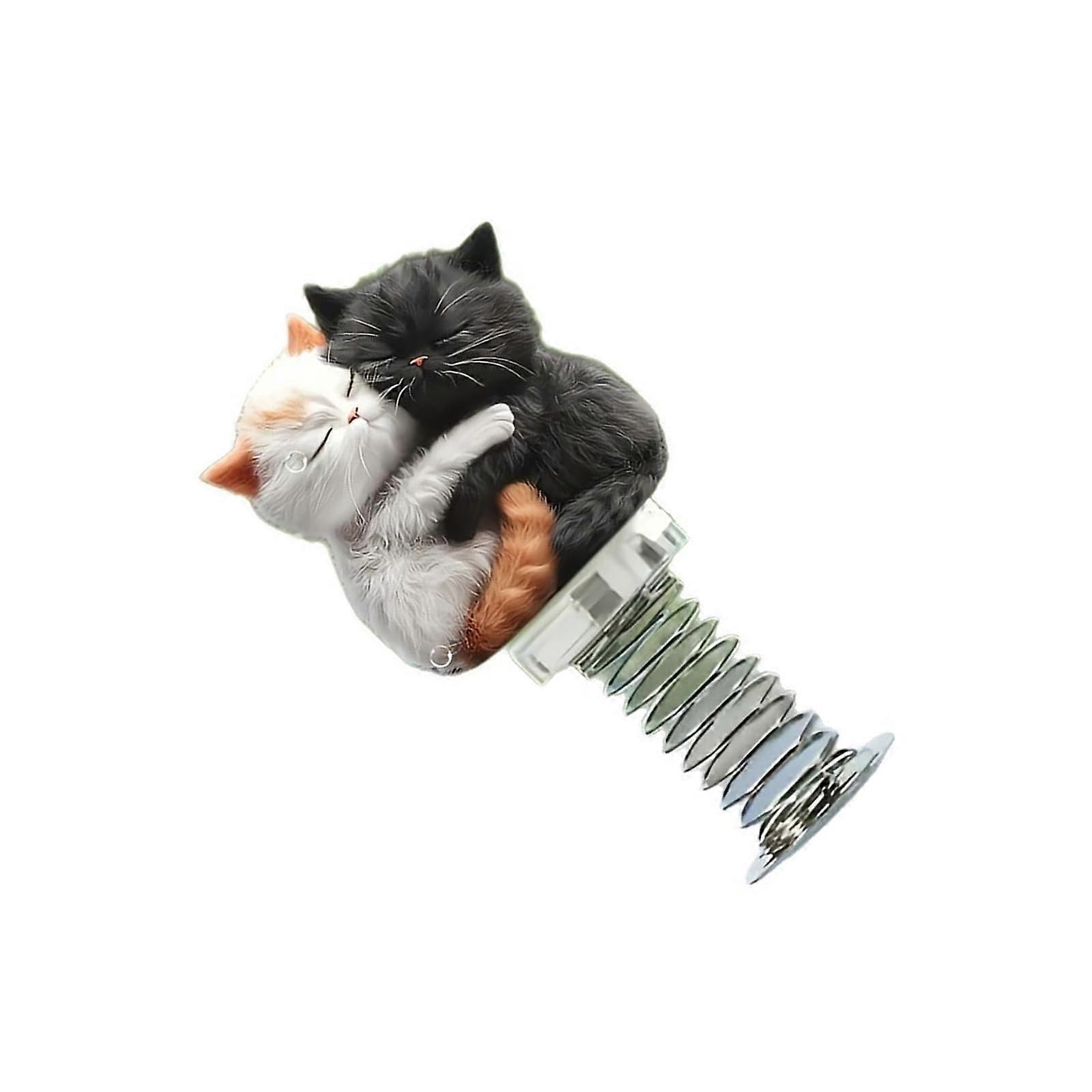 Cat Bobblehead Ornament with Dancing Motion for Car Dashboard or Home Decor