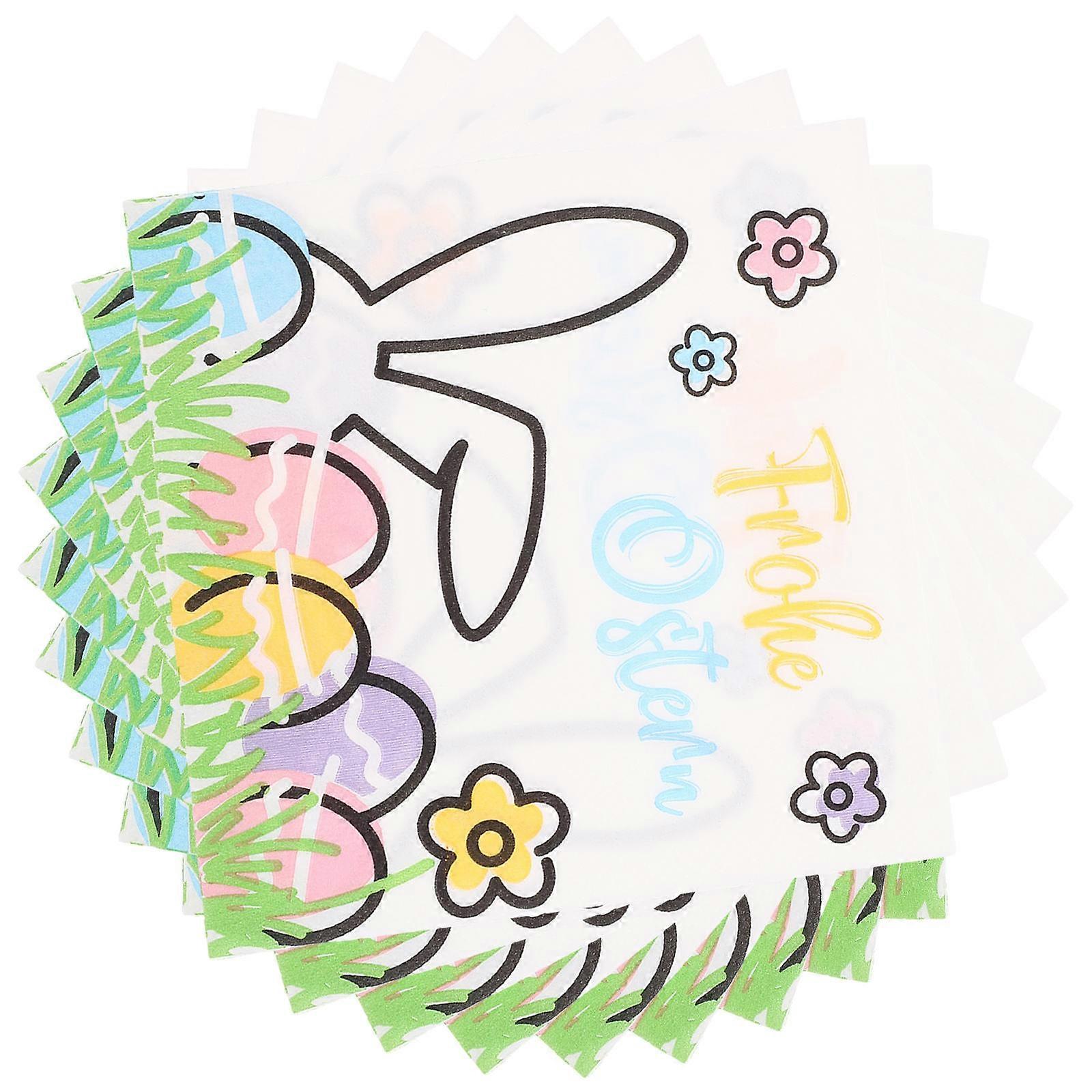 Easter Paper Napkins with Printed Pattern for Party Use 100 Sheets