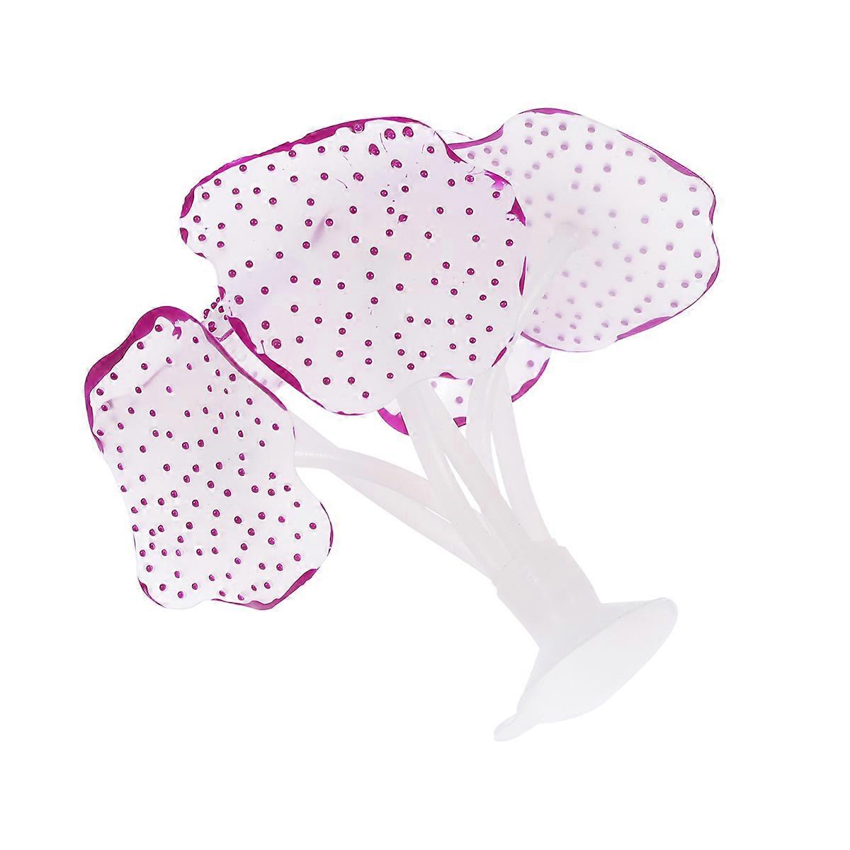 Purple Fluorescent Artificial Coral for Terrarium Decorating Silicone Simulation