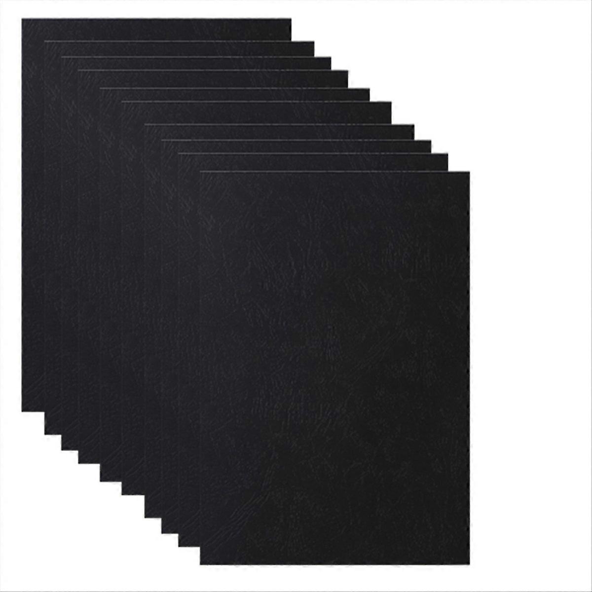 Paper Binding Cover, A4 Leather Texture Binding Cover, Black