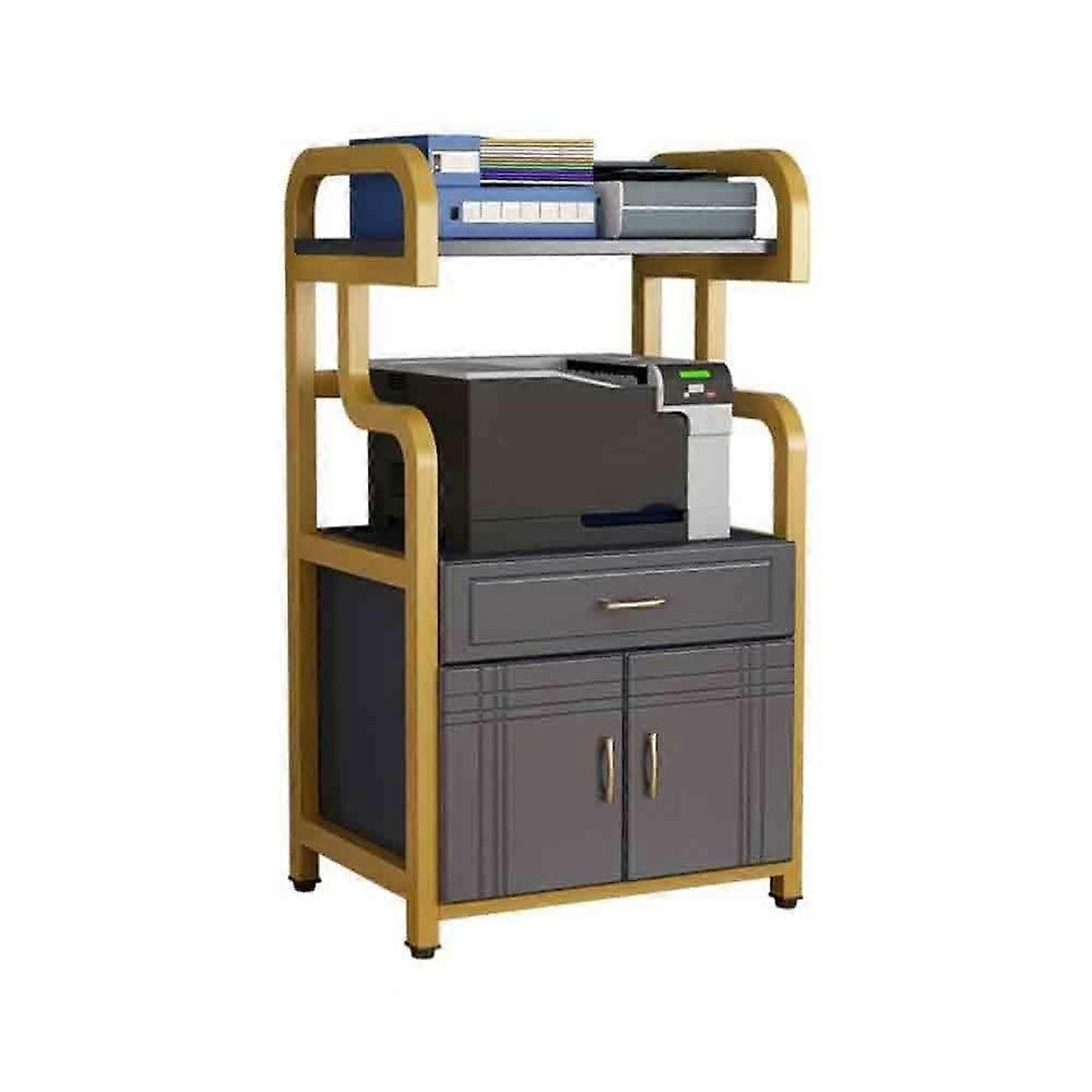 MultiTier Printer Stand with Storage, Durable Metal Frame Shelf for Home Office Organization