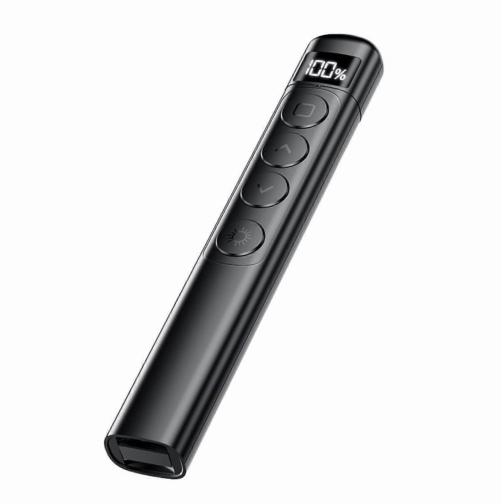 Rechargeable Wireless Presenter Remote with Screen Stylus Pen Pointer Stick, Presentation Clicker with Digital Display