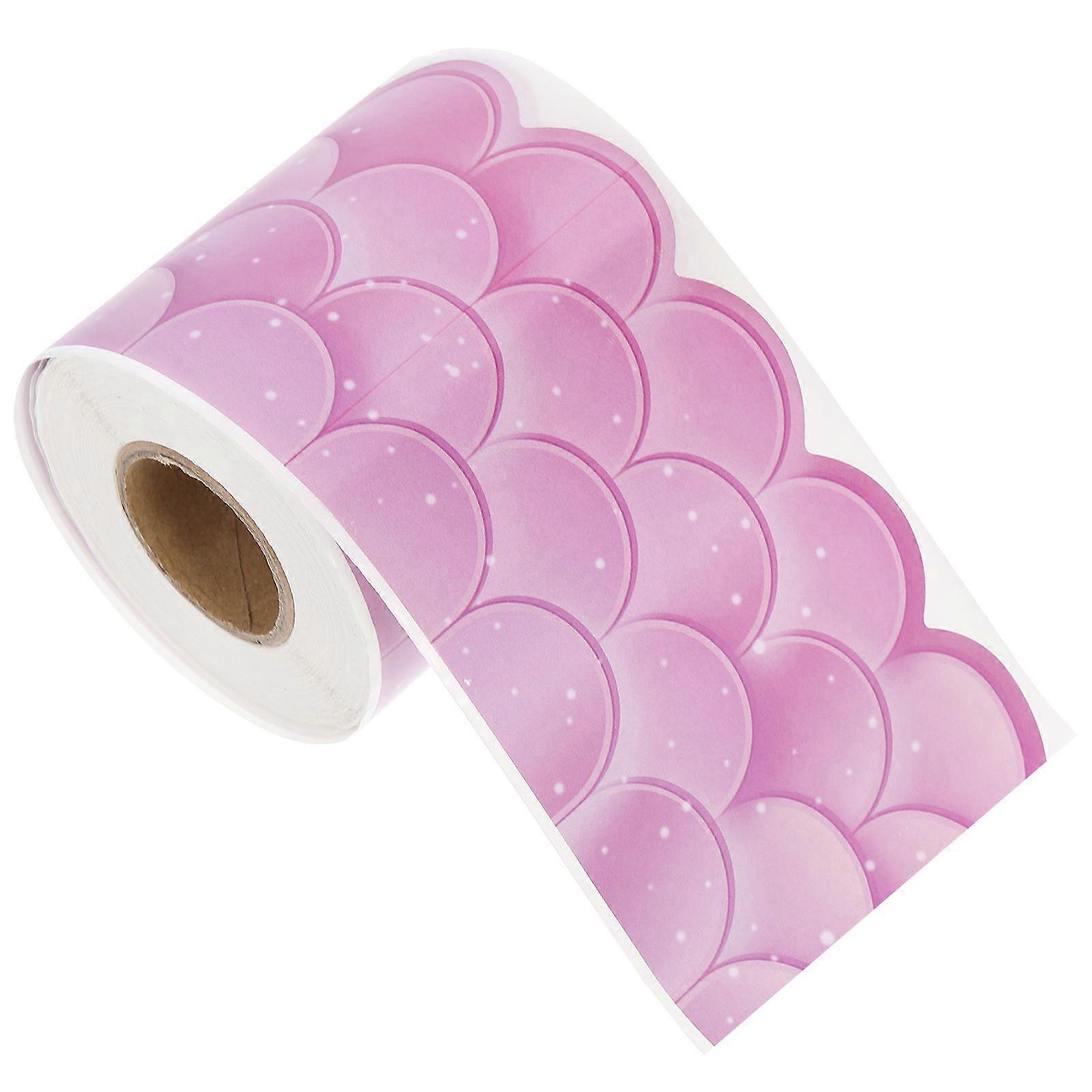 Wave Pattern Sticker Blackboard Border Sticker for Decoration 1 Roll