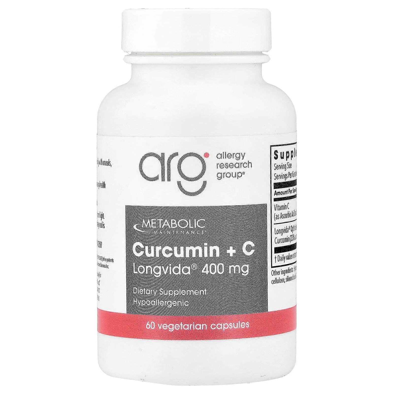 Metabolic Maintenance, Curcumin + C, 400 mg, 60 Capsules