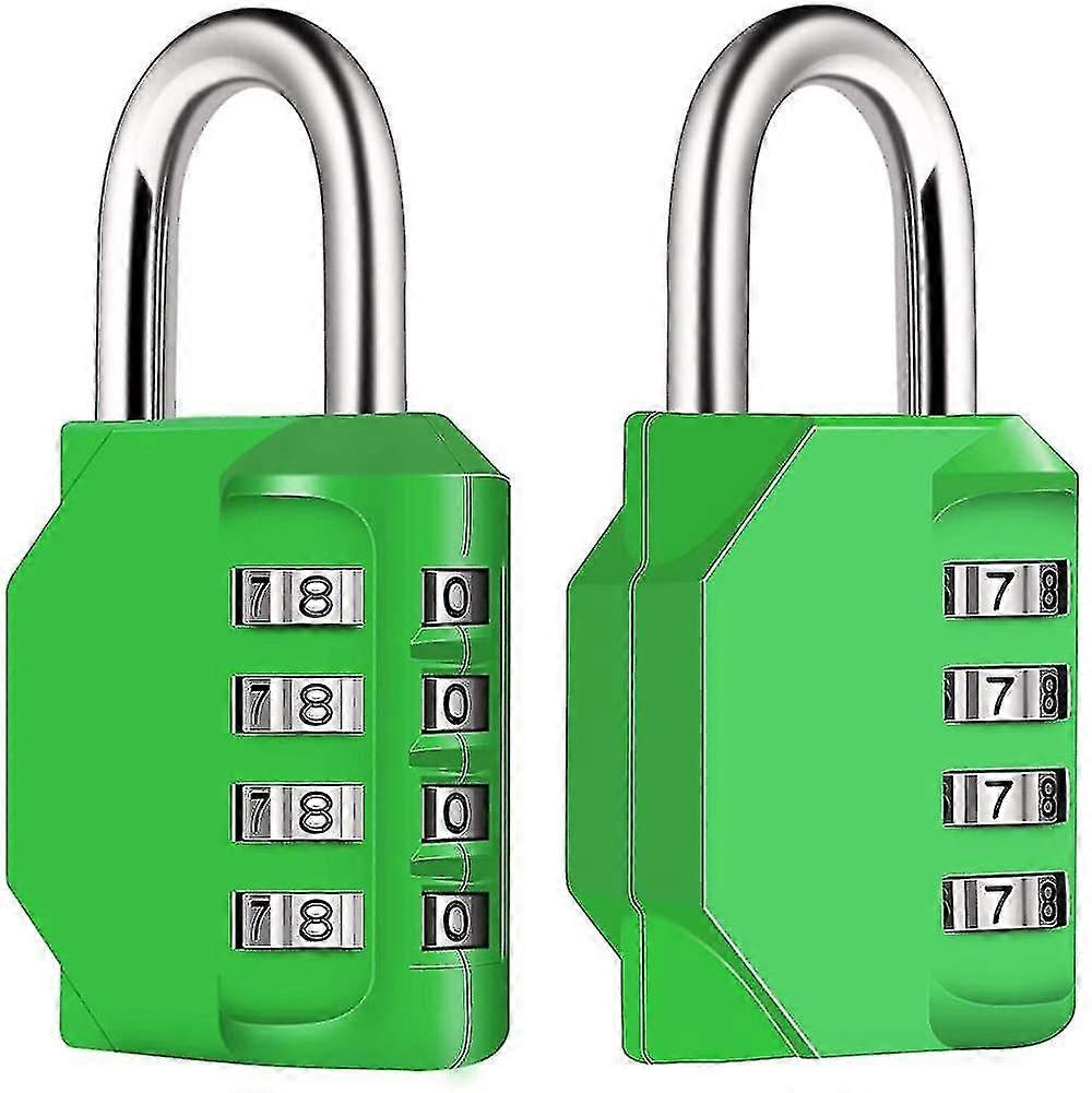 2 Pack 4-Digit Combination Padlocks Waterproof Combination Locks