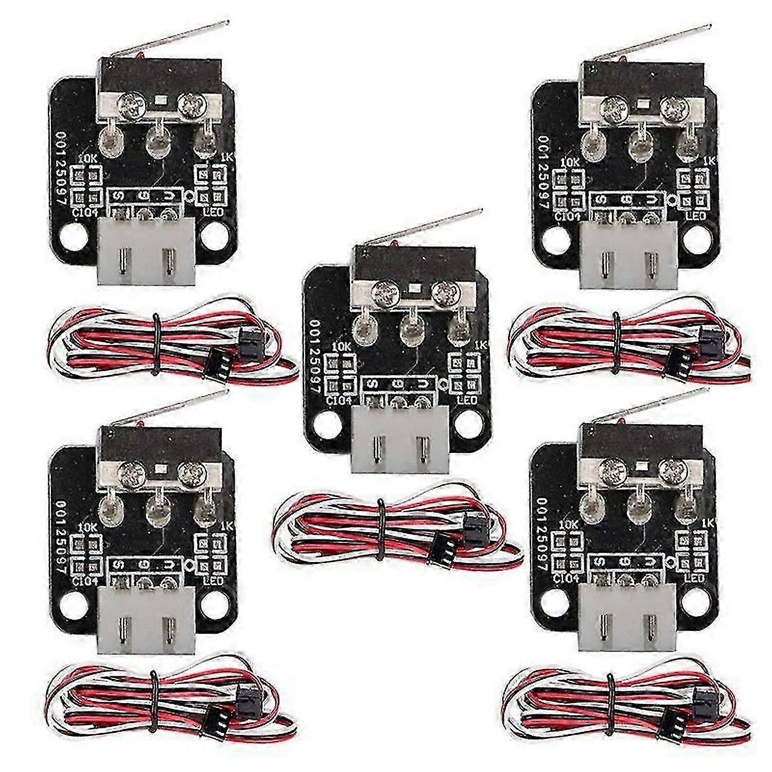 5Pcs 3Pin compatible with End Stop Limit Switch with Cables,3D Printer Limit