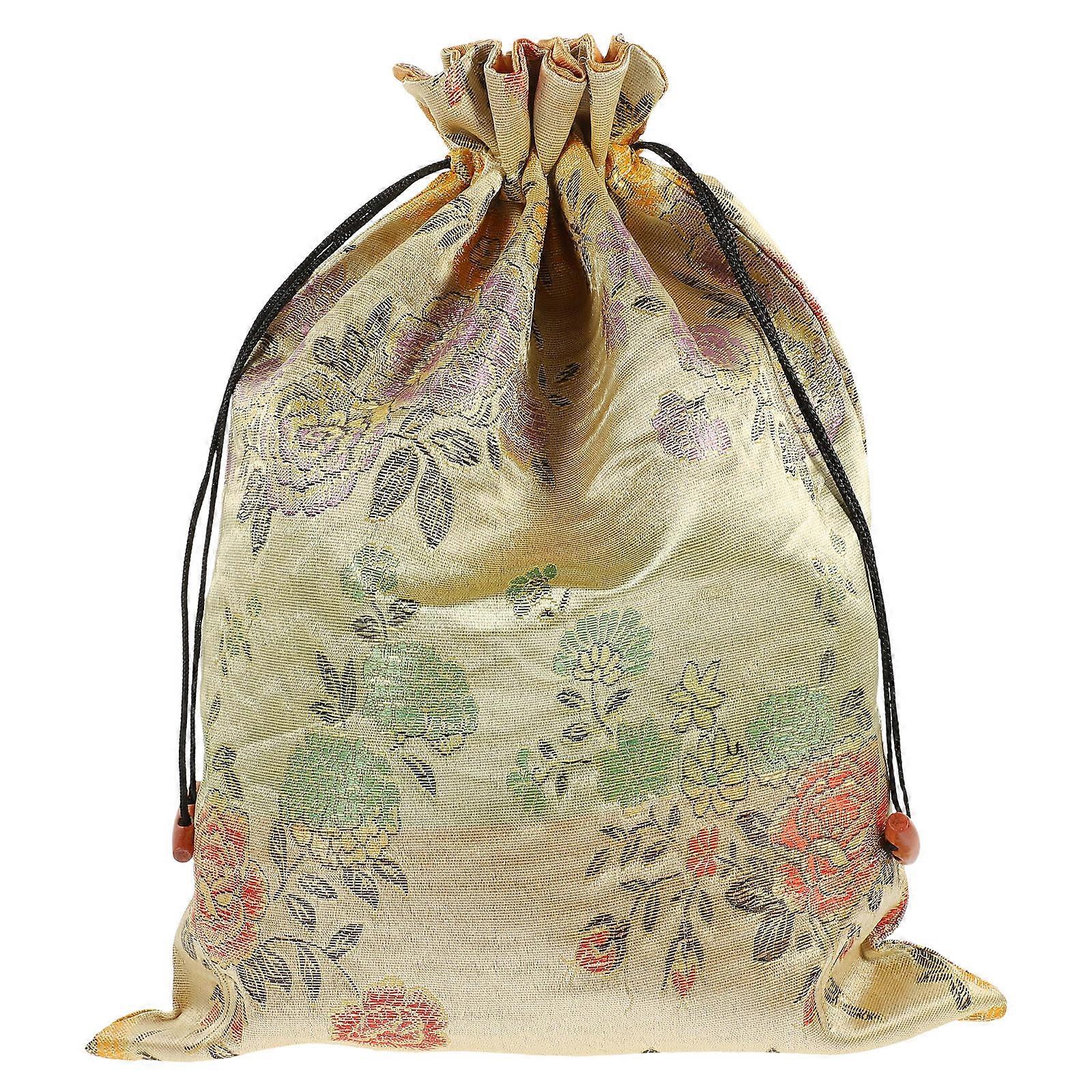 Silk Drawstring Bag Jewelry Pouch for Storage Use Multi Pattern