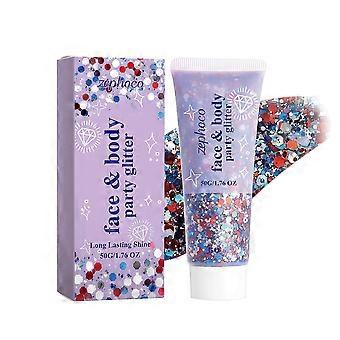 Red White and Blue Body Glitter, 4th of July Outfits for Women Girls, Patriotic Face Hair Chunky Glitter for Independence Day Party DIY Festival
