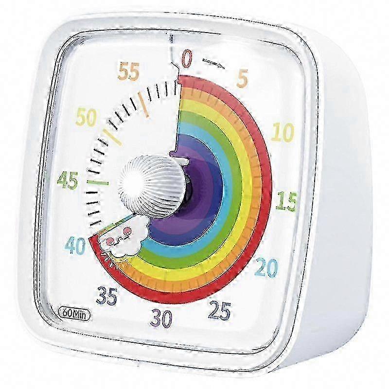 Countdown Visual Timer with Night Light and Pomodoro Function featuring a Rainbow Design for Children and Adults
