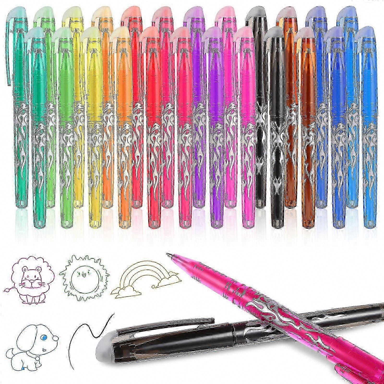 Erasable Ballpoint Pen with Built-In Eraser for Learning and Creativity