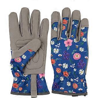 1 pari puutarhakäsineitä Kulutusta kestävät piikinkestävät pistonkestävät hengittävät Snug Fit Floral Print -työkäsineet Jikaix