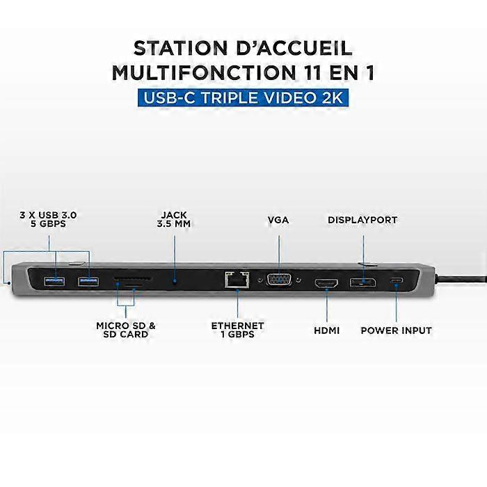 T'nB 11in1 Triple Screen Docking Station