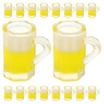 Resin Miniature Beer Cups Beer Mug Models compatible with Decor 30Pcs Assorted Color Miniature