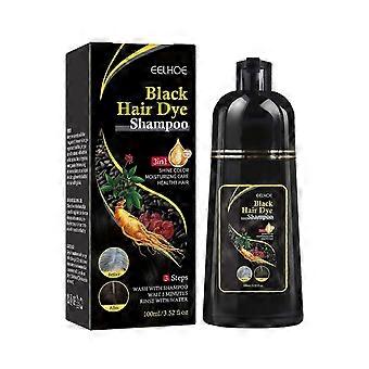 Hair Color Shampoo,Hair Dye Shampoo 3 in1 for Gray Hair, Herbal Black Hair Dye Shampoo for Men Grey Coverage (Black)