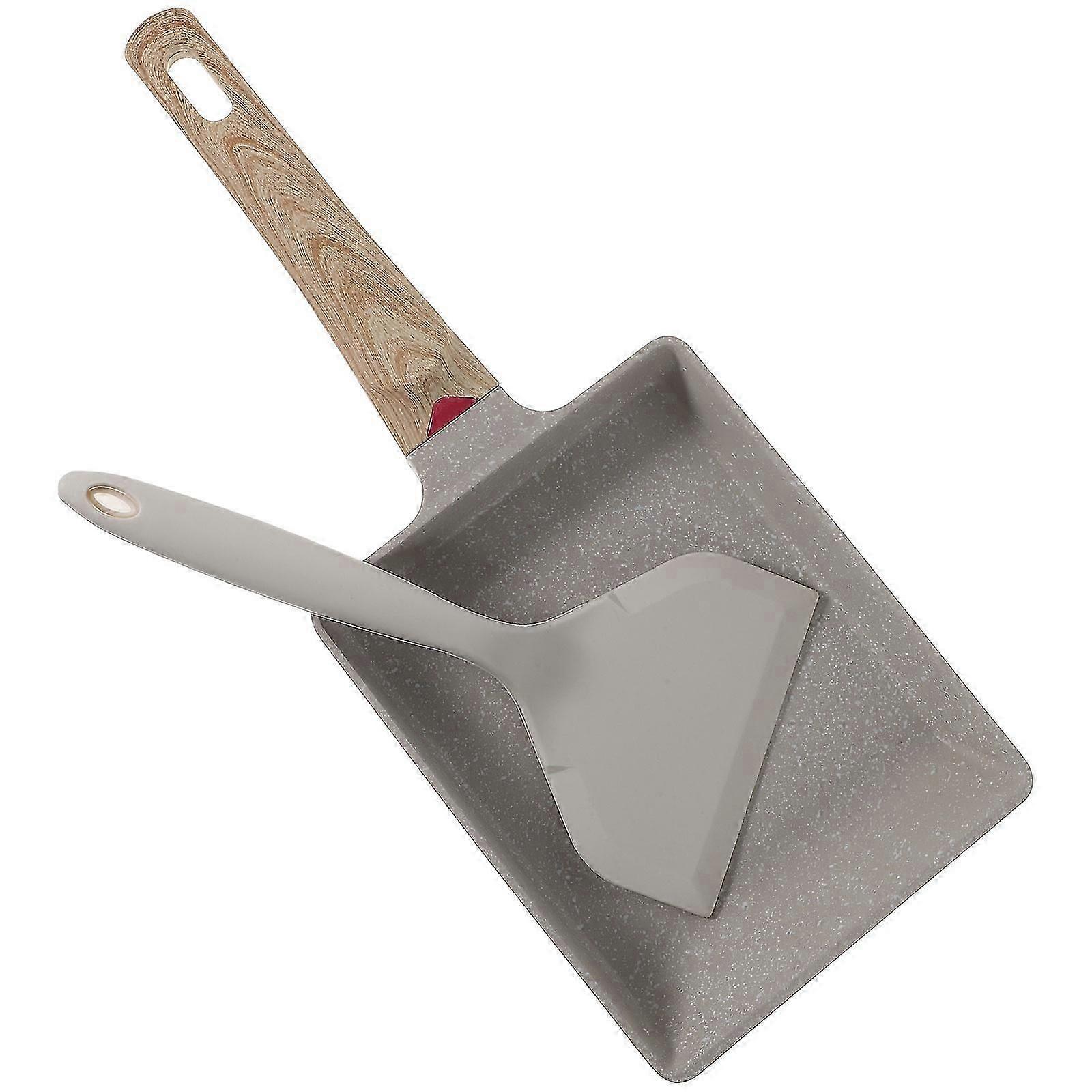 Convenient Steak Pan Multi-Function Frying Pan Kitchen Use Even Heating Ergonomic Grip 1Set