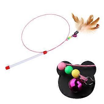 Cat Wire Pet Toy with Bell Teaser for Fun Hunting Exercise