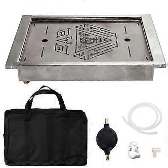 compatible with Outdoor IGT Mobile Table Board Stainless Steel Table Unit Board compatible with Hiking Fishing Picnic Camping Equipment Silver