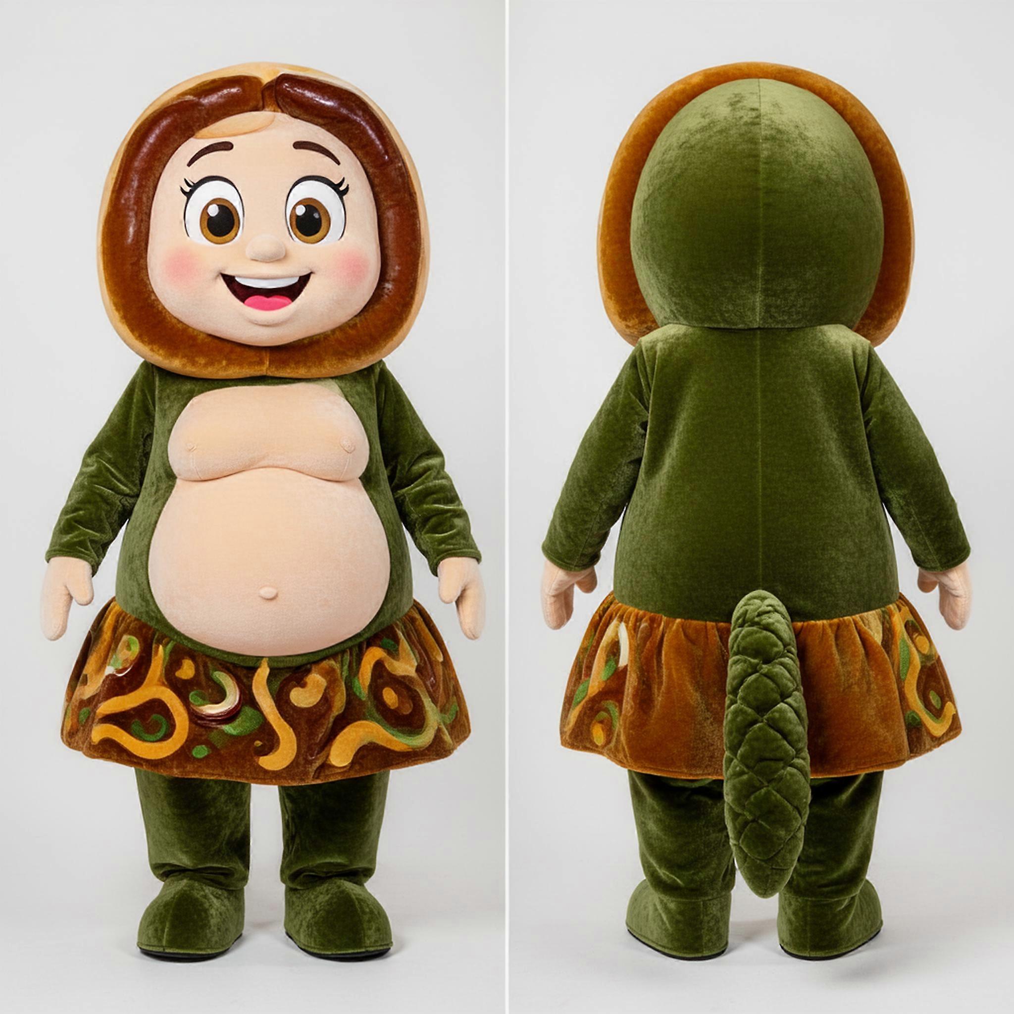 MASTICOT Olive Green Velvety Currywurst Mascot