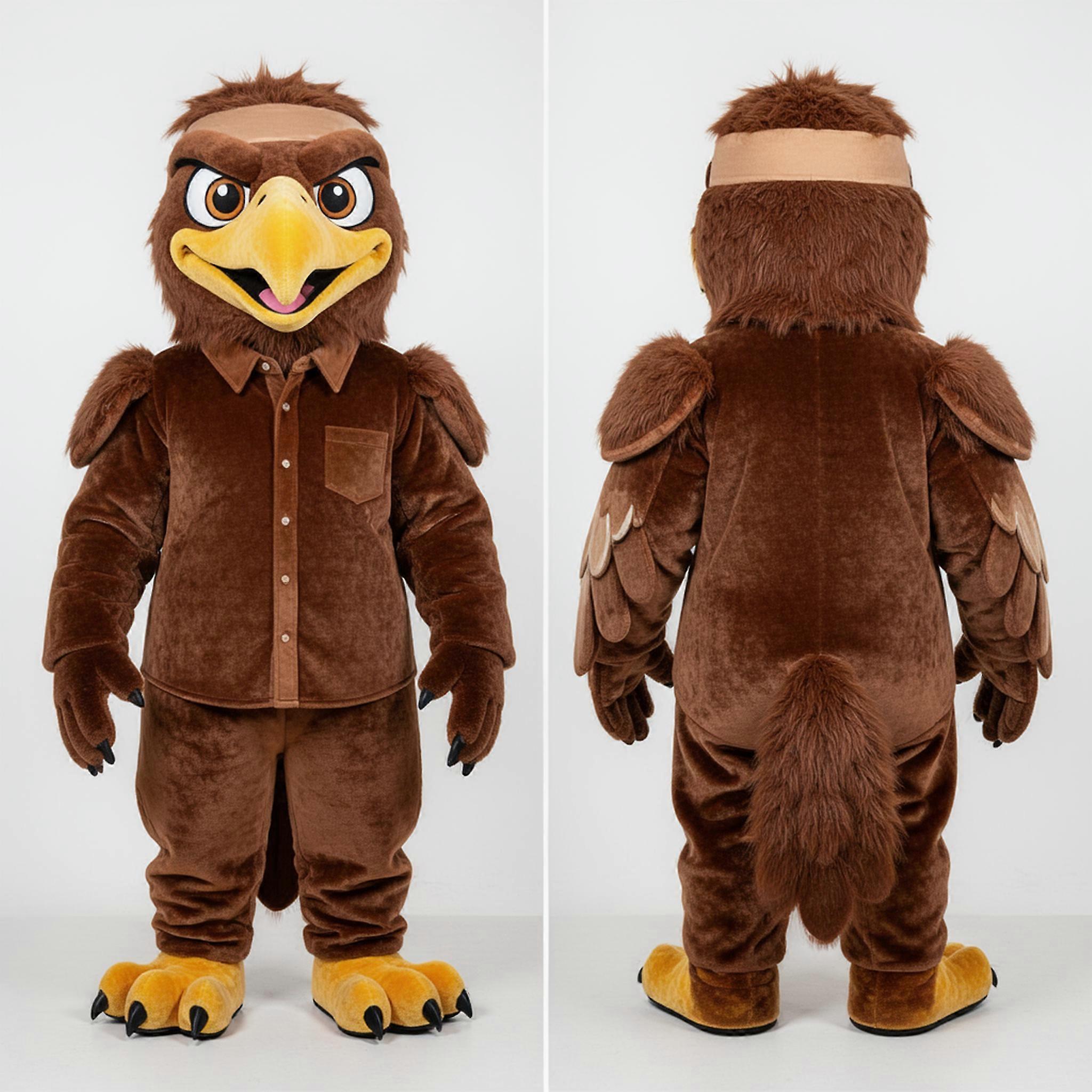 MASTICOT Brown Velvety Haasts Eagle Mascot