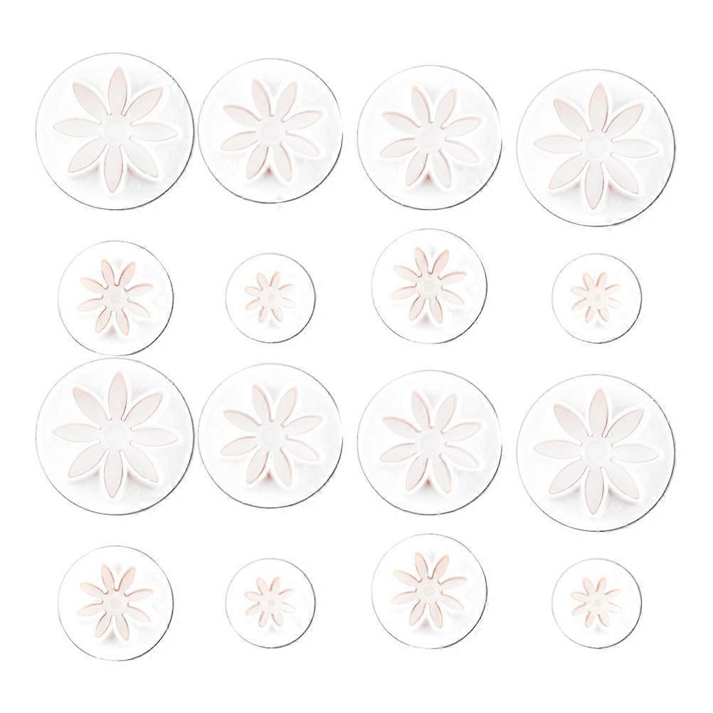 White Biscuit Mold Plastic for Baking 16Pcs Creative Spring Pressed Tool