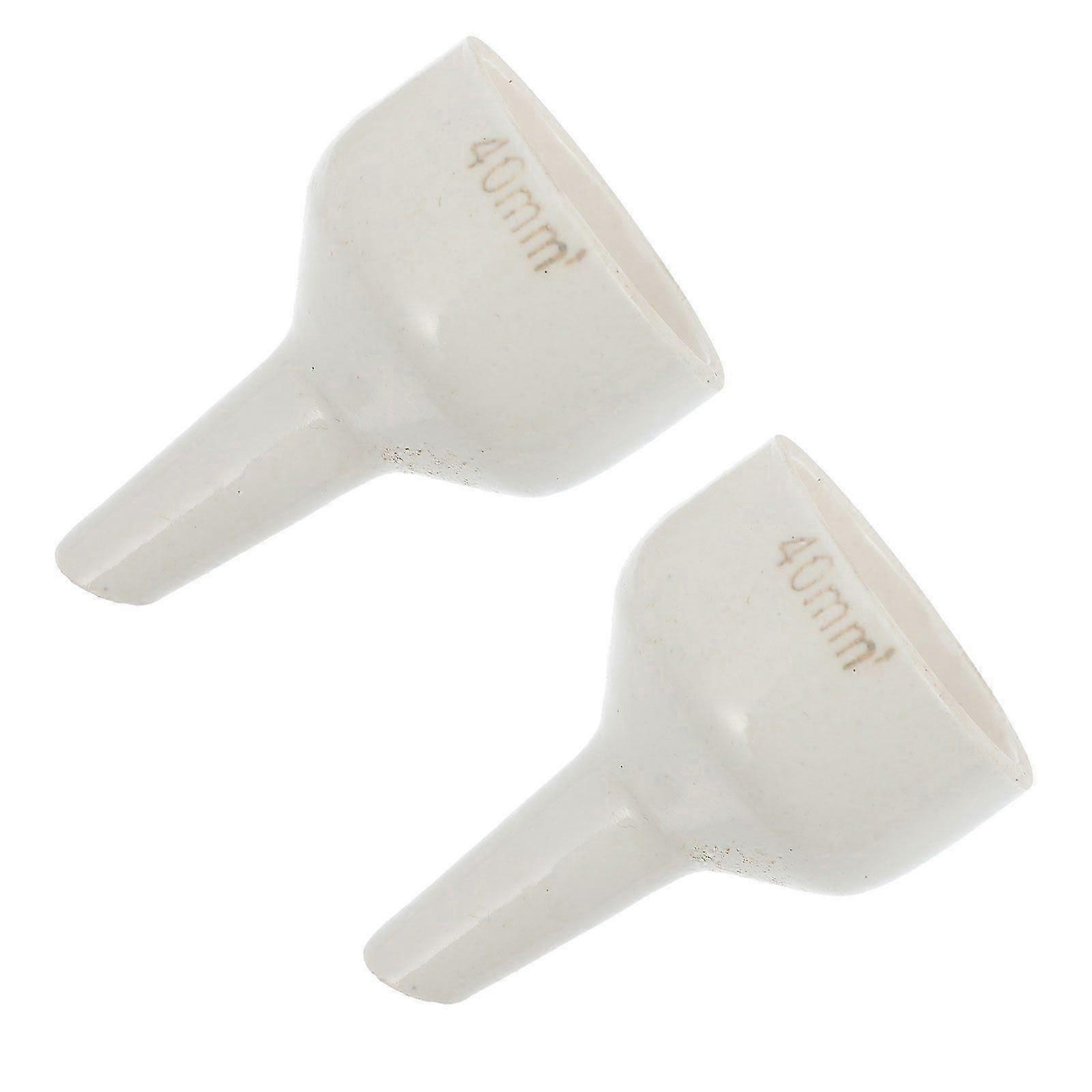 2pcs Ceramic Funnel Labware Ceramic Filter Buchner Funnel for Laboratory