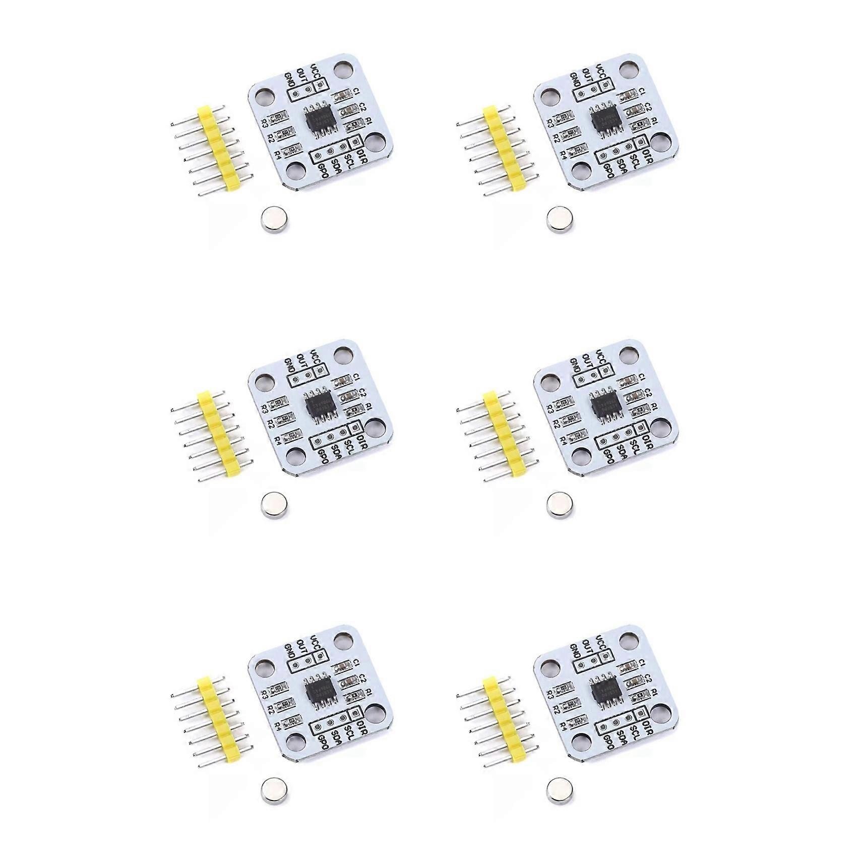 AS5600 Magnetic Encoder Magnetic Induction Angle Measurement Sensor Module 12bit High Precision with Magnet 6set