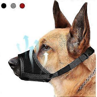 Dog Muzzle, Soft Nylon Anti-dropping Muzzle, Air Mesh Breathable Drinkable Dog Muzzle With Adjustable Loop 25-26