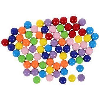 80Pcs Assorted Color Mini Plastic Game Balls, 1.4cm Replacement Marbles for Castle Catching Machine, Motor Skill Toy Beads for Kids