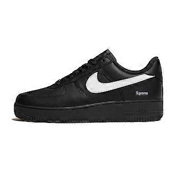 Nike x Supreme Air Force 1 Rutschfeste und abriebfeste Low-Top-Skateboardschuhe Unisex Schwarz CU9225-002