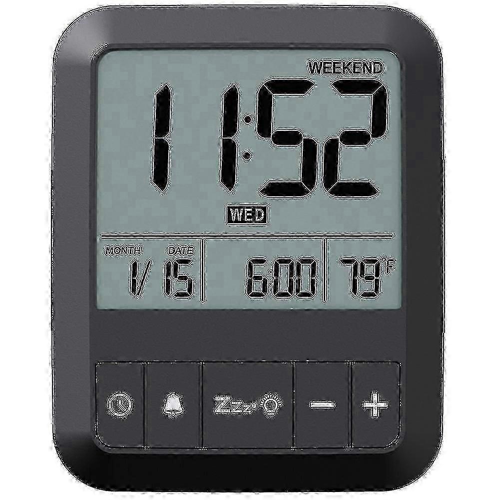 Travel Alarm Clock Rectangular Student Bedside Clock Large Screen