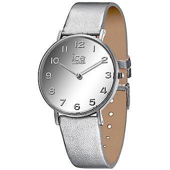 Ice city mirror Quartz Analog Woman Watch with Cowskin Bracelet IC014433